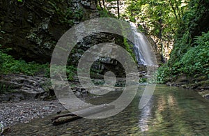 Maniava waterfall in Ukraine